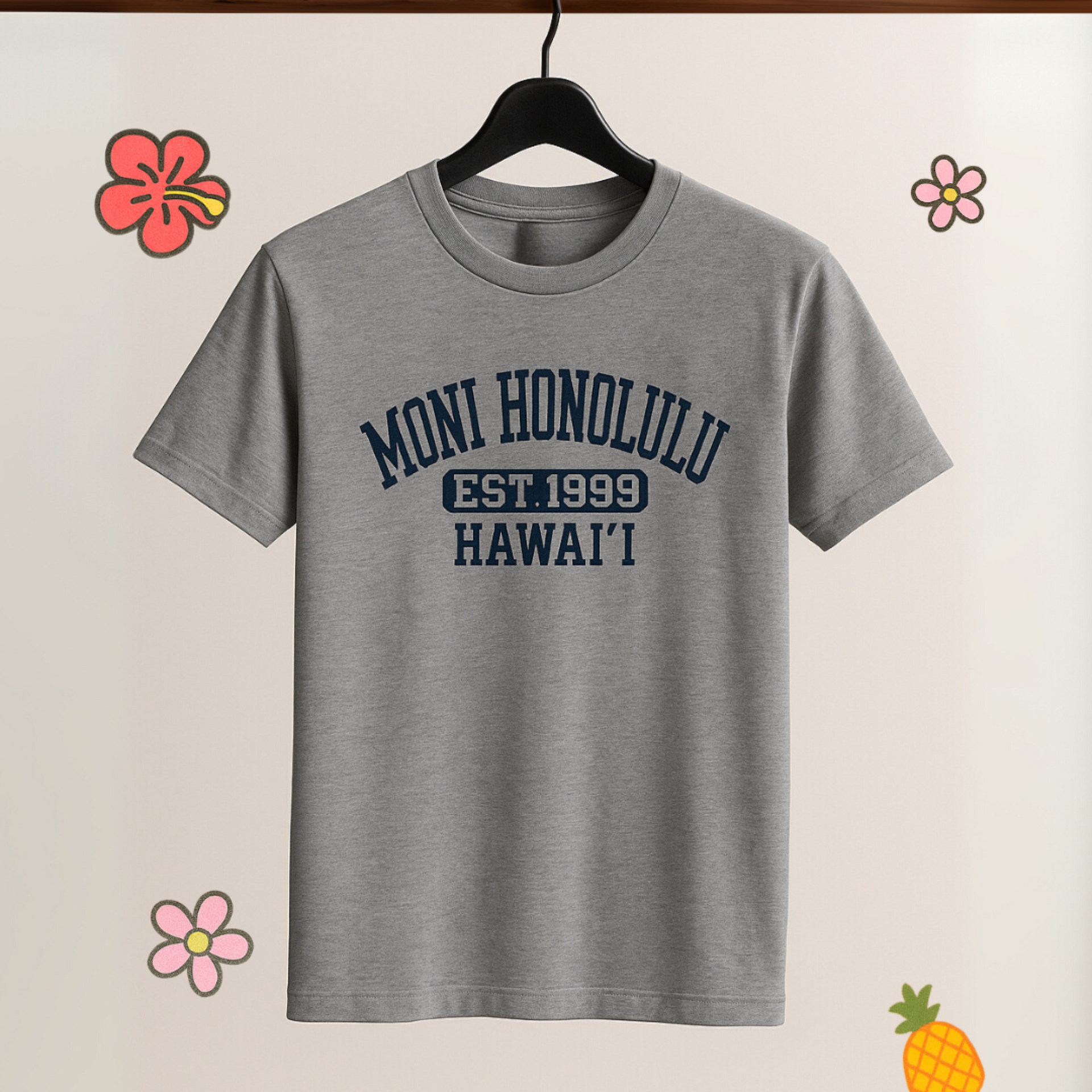 モニ グレーTシャツ – Moni Honolulu