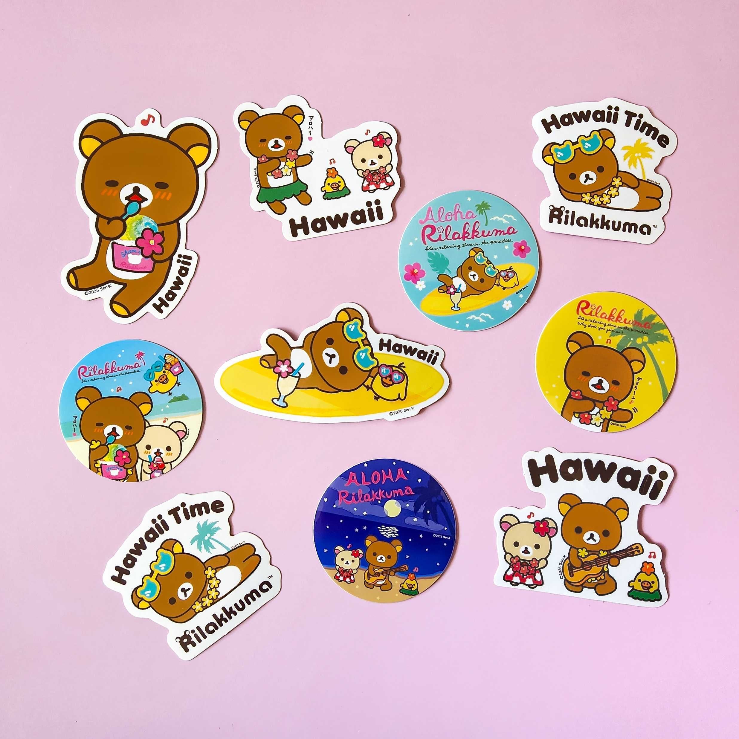 Hawaii Time Rilakkuma Mini Stickers
