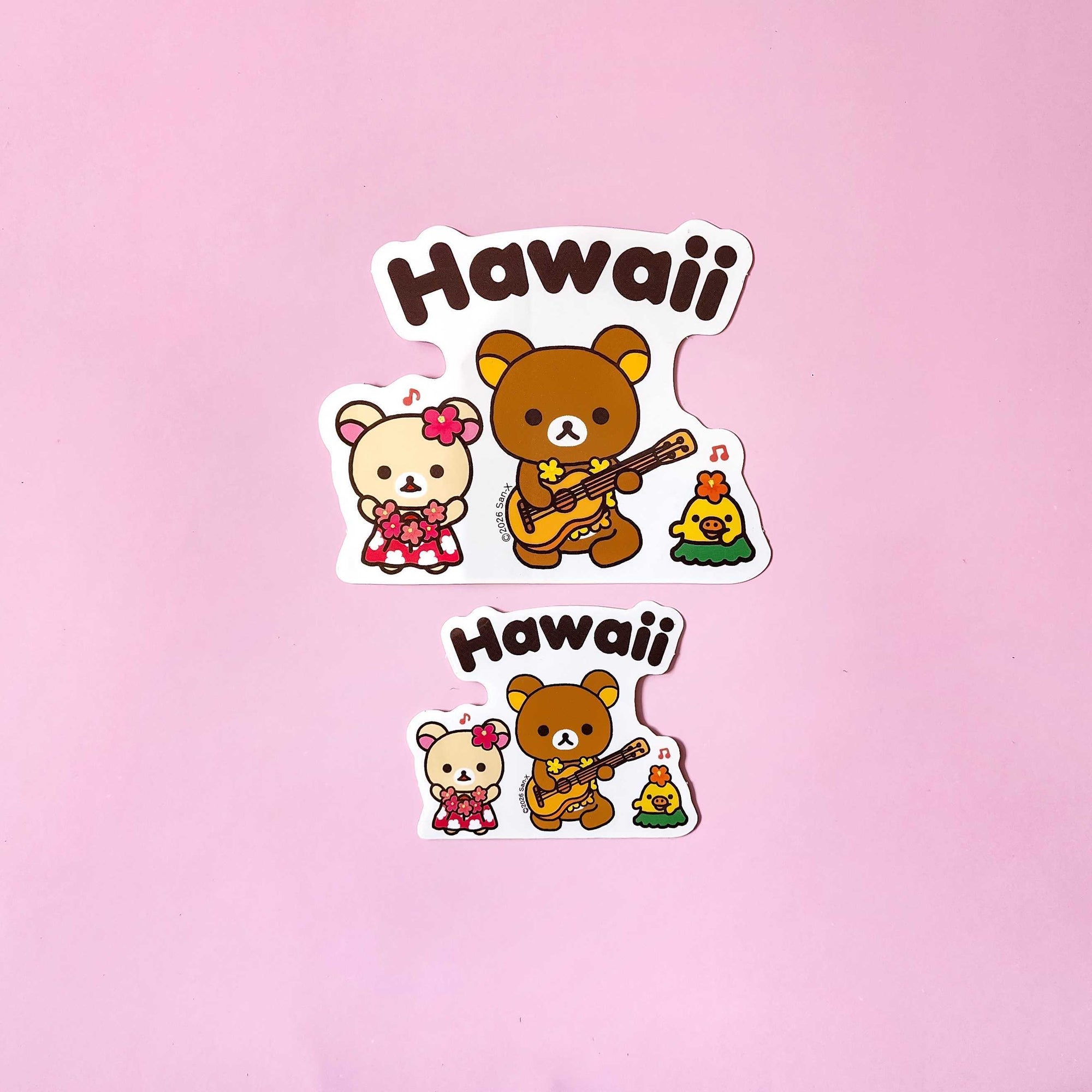 Hawaii Time Rilakkuma Large Stickers