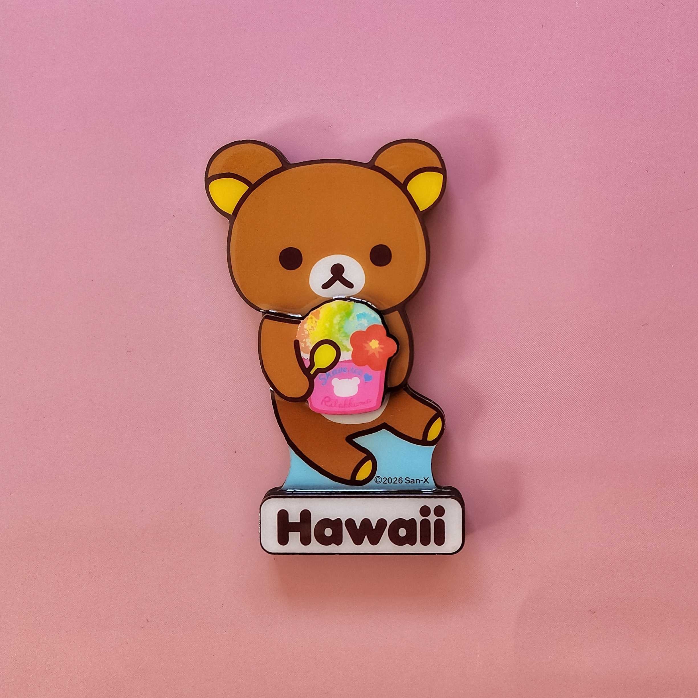 Hawaii Time Rilakkuma Wooden Magnets