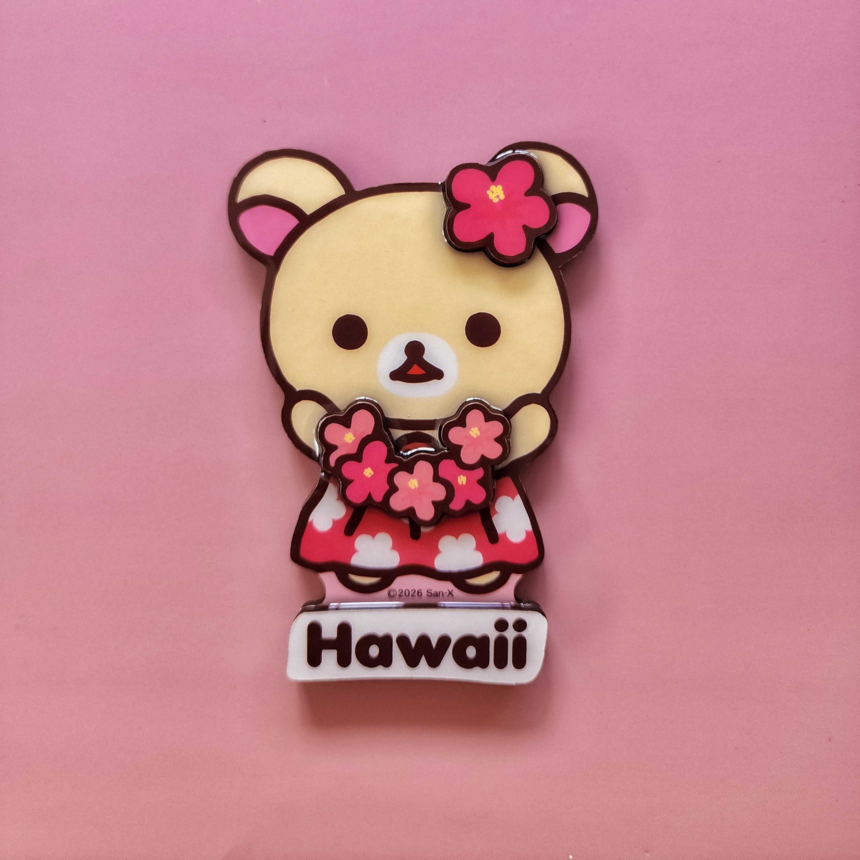 Hawaii Time Rilakkuma Wooden Magnets