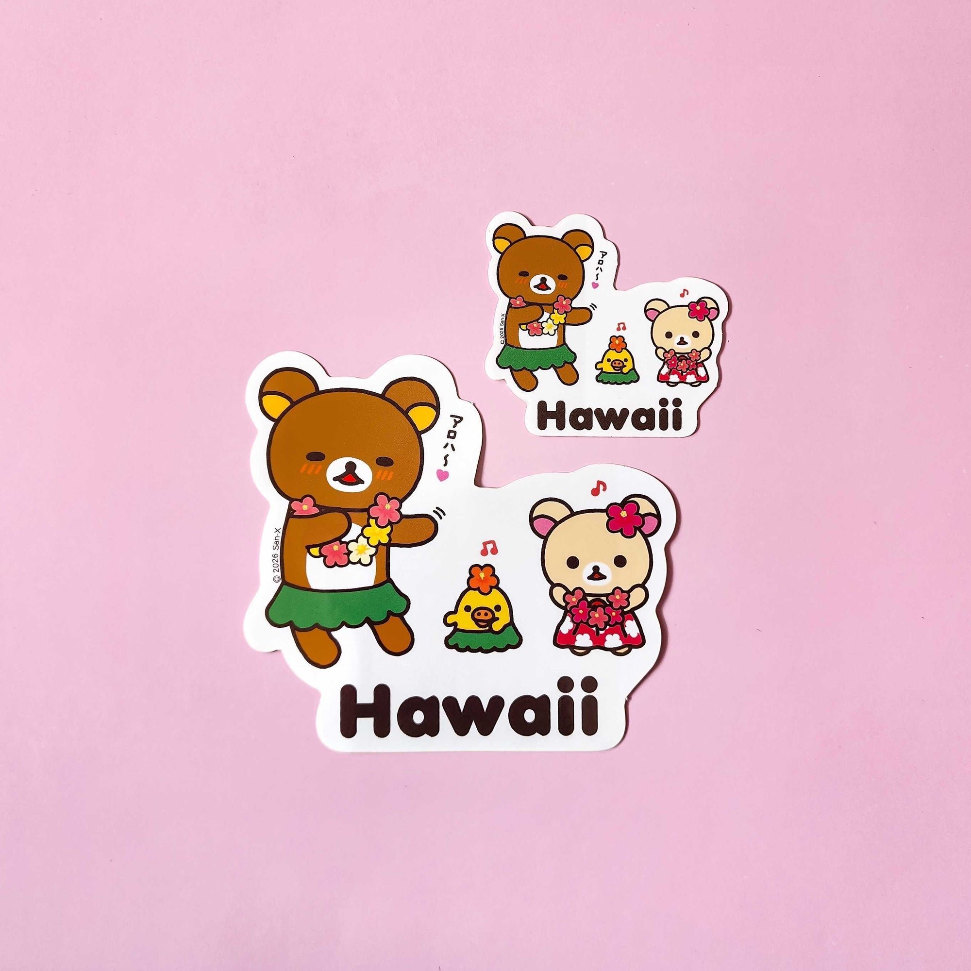 Hawaii Time Rilakkuma Large Stickers