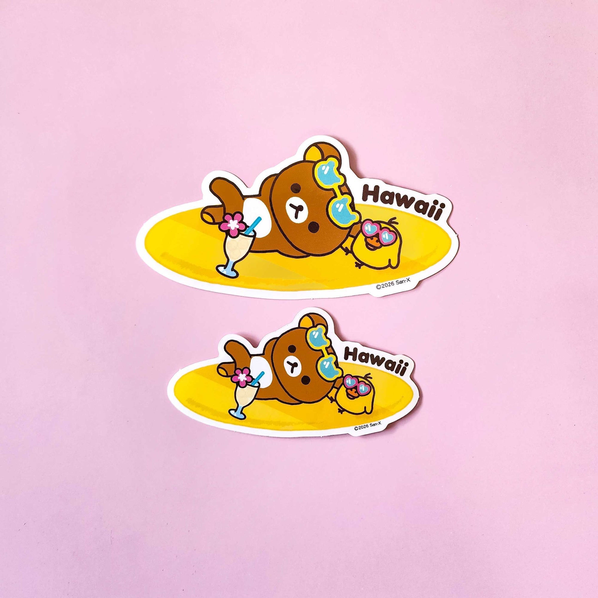 Hawaii Time Rilakkuma Large Stickers