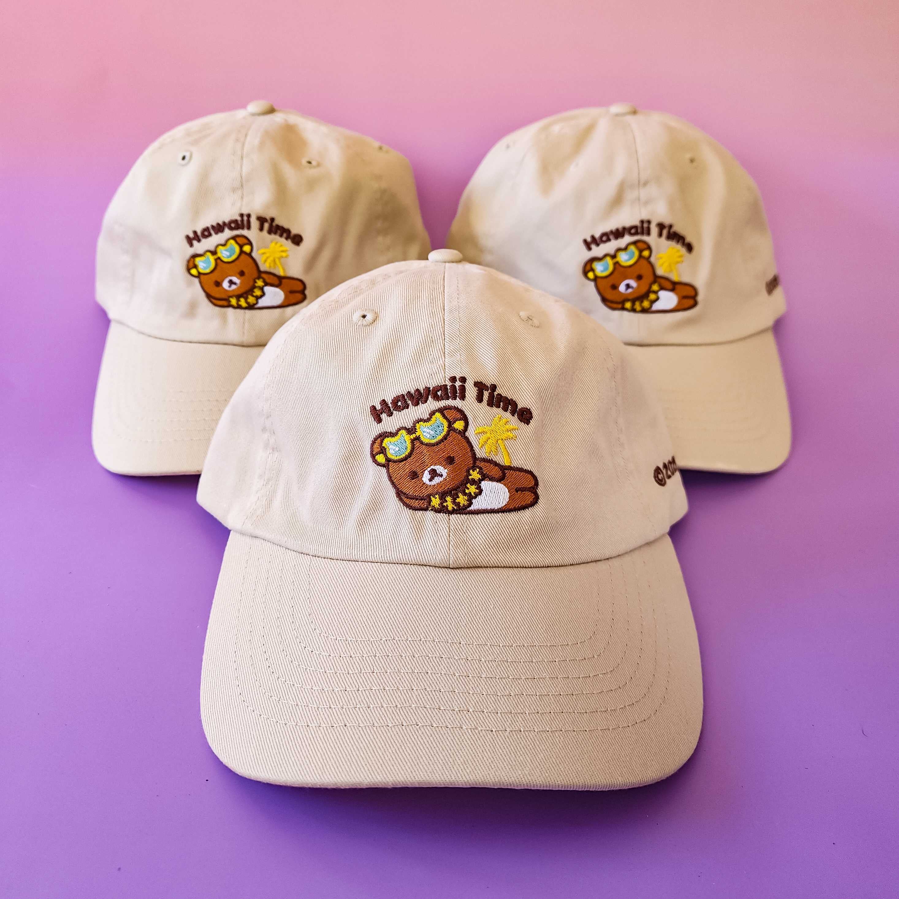 Hawaii Time Rilakkuma Beige Baseball Cap