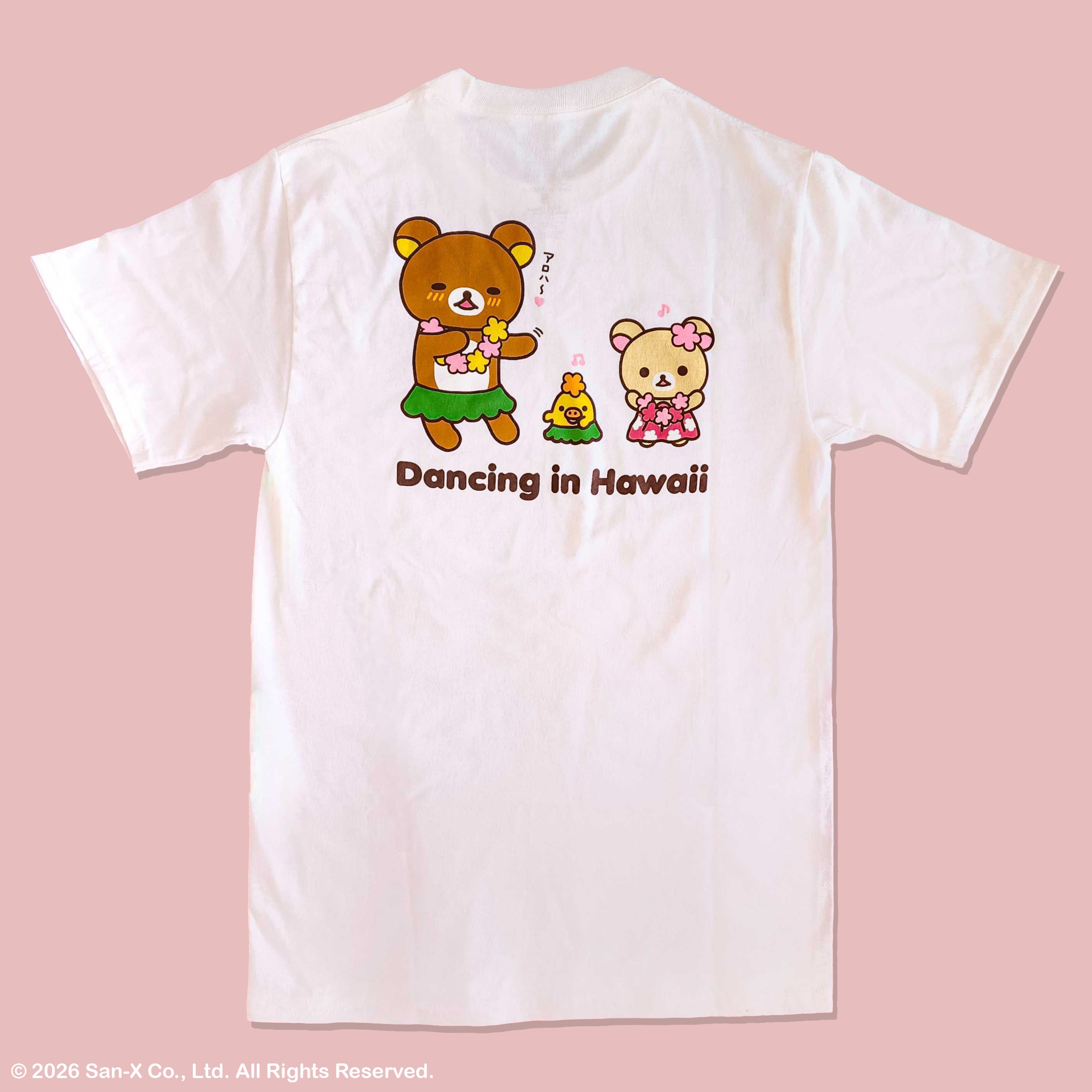 Hawaii Time Rilakkuma Dancing In Hawaii Adult Shirt