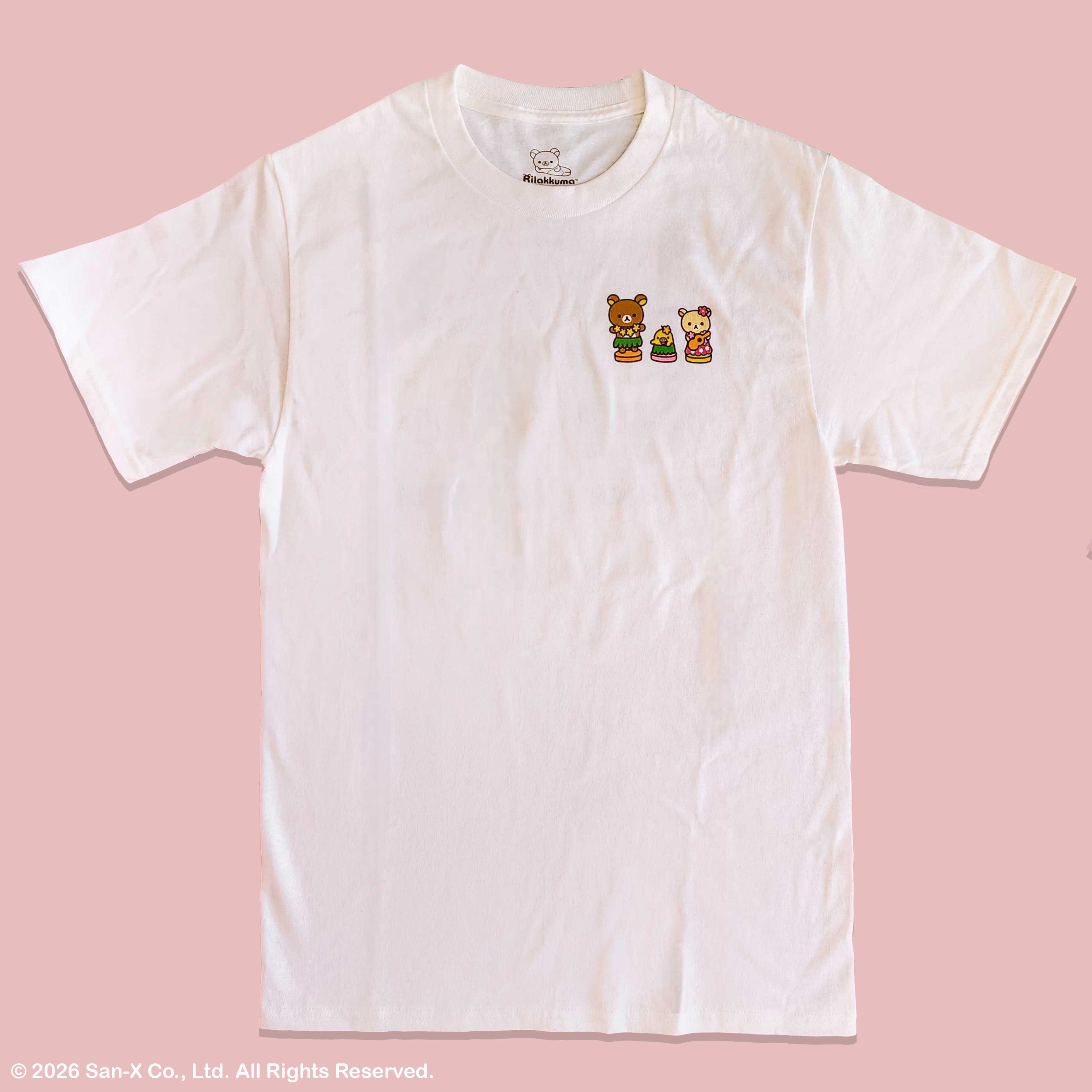 Hawaii Time Rilakkuma Dancing In Hawaii Adult Shirt