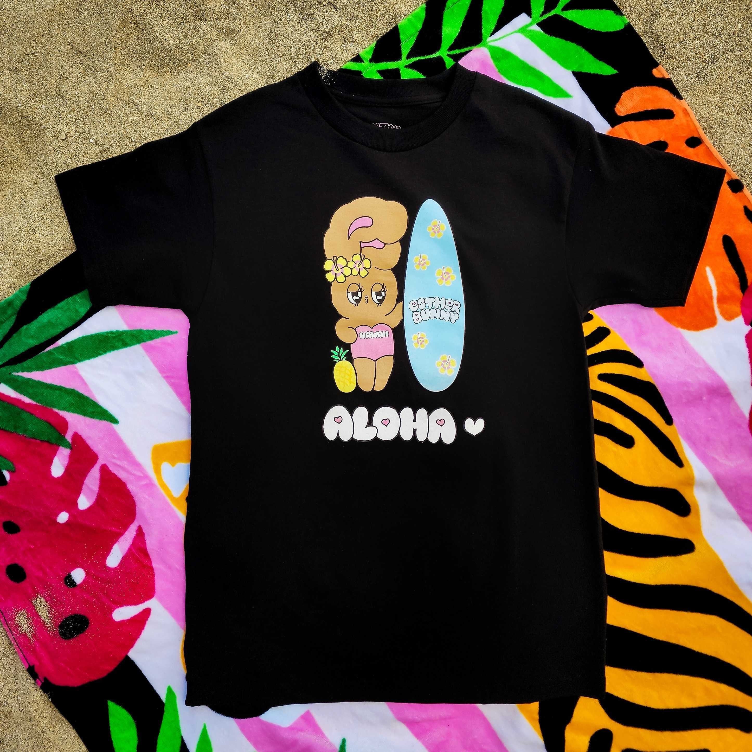 Suntan Esther Bunny Black Adult Shirt