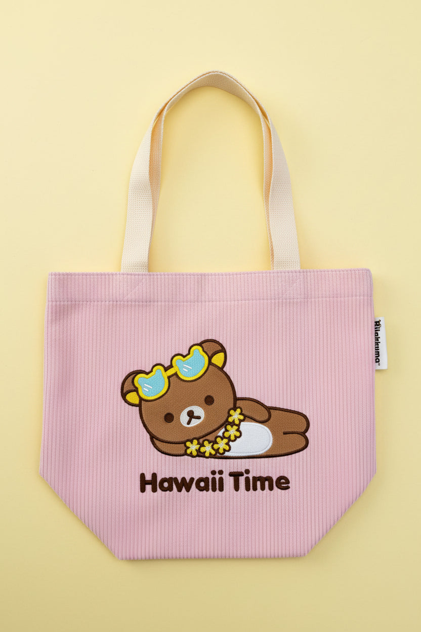 Hawaii Time Rilakkuma Mini Corduroy Tote Bag
