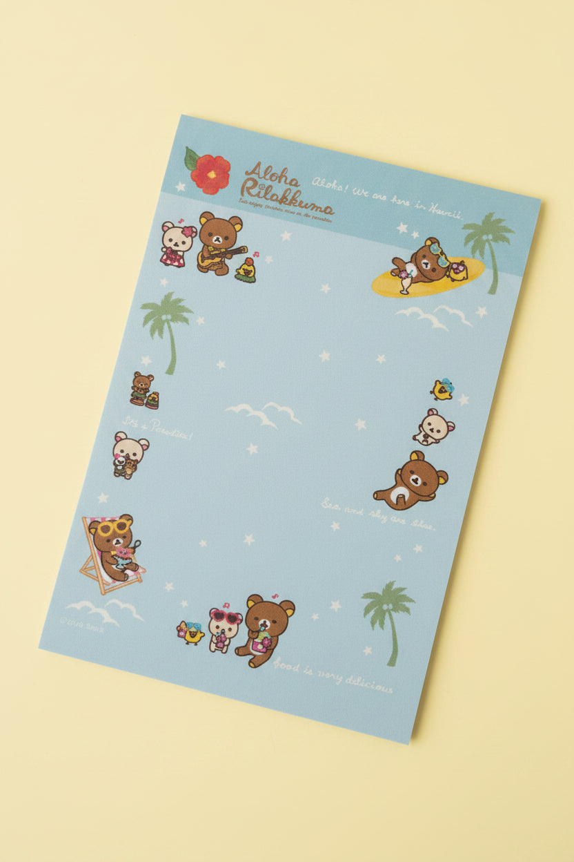 Hawaii Time Rilakkuma Notepads
