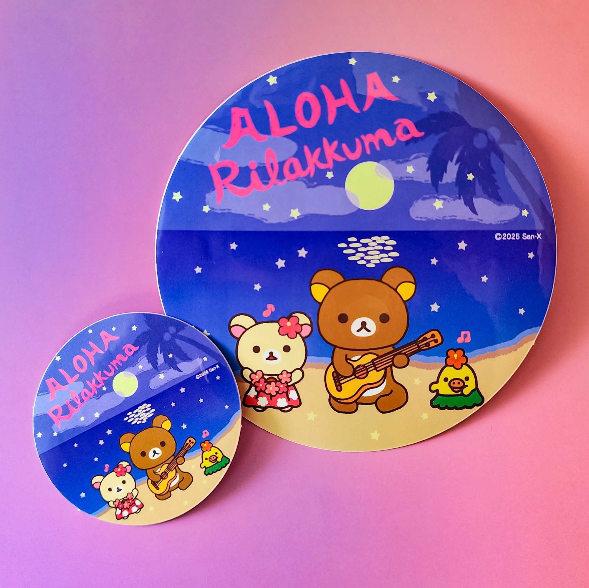 Hawaii Time Rilakkuma Large Stickers